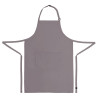 Predpasnik Bavette z nastavljivim ovratnikom in dvojnim žepom sive barve 610 x 860 mm - Chef Works - Fourniresto