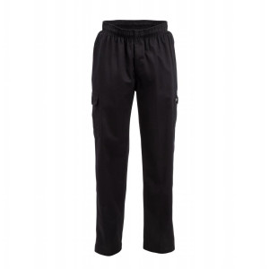 Hlače za kuhinjo Mixte Fit Cargo Noir - Velikost XL - Chef Works - Fourniresto