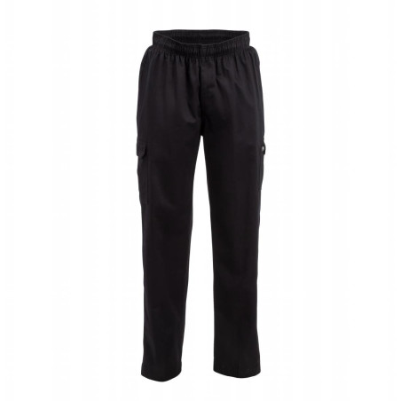 Hlače za kuhinjo Mixte Fit Cargo Noir - Velikost XL - Chef Works - Fourniresto