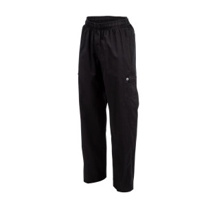 Hlače za kuhinjo Mixte Fit Cargo Noir - Velikost XL - Chef Works - Fourniresto