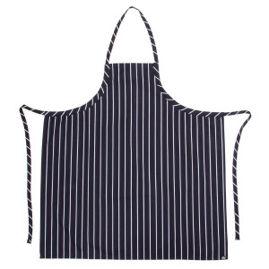 Predpasnik Bavette Premium s črtastim modrim in belim vzorcem - Chef Works - Fourniresto