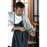 Predpasnik Bavette Premium s črtastim modrim in belim vzorcem - Chef Works - Fourniresto