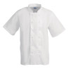 Oblačilo za kuharje v beli barvi s kratkimi rokavi Boston - Velikost L - Whites Chefs Clothing - Fourniresto