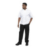 Oblačilo za kuharje v beli barvi s kratkimi rokavi Boston - Velikost L - Whites Chefs Clothing - Fourniresto
