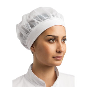 Bela udobna kuharska kapa iz najlona - enotna velikost - Whites Chefs Clothing - Fourniresto