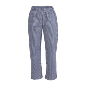 Hlače za kuharje Vegas v modri in beli barvi s karirastim vzorcem - velikost L - Whites Chefs Clothing - Fourniresto