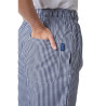 Hlače za kuharje Vegas v modri in beli barvi s karirastim vzorcem - velikost L - Whites Chefs Clothing - Fourniresto