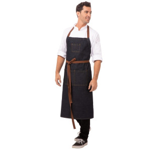 Predpasnik Bavette Blue Urban Memphis 890 x 1005 mm - Chef Works - Fourniresto
