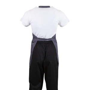 Predpasnik natakarja s sivim antracitnim ovratnikom iz poliestra in bombaža 838 x 698 mm - Whites Chefs Clothing - Fourniresto