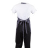 Predpasnik natakarja s sivim antracitnim ovratnikom iz poliestra in bombaža 838 x 698 mm - Whites Chefs Clothing - Fourniresto