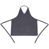 Predpasnik natakarja s sivim antracitnim ovratnikom iz poliestra in bombaža 838 x 698 mm - Whites Chefs Clothing - Fourniresto