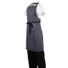 Predpasnik Bavette siva antracit iz polikotona 711 x 965 mm - Whites Chefs Clothing - Fourniresto