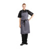 Predpasnik Bavette siva antracit iz polikotona 711 x 965 mm - Whites Chefs Clothing - Fourniresto