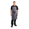 Predpasnik Bavette siva antracit iz polikotona 711 x 965 mm - Whites Chefs Clothing - Fourniresto
