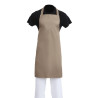 Predpasnik Bavette v svetlo rjavi barvi iz polikotona 711 x 965 mm - Whites Chefs Clothing - Fourniresto