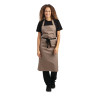 Predpasnik Bavette v svetlo rjavi barvi iz polikotona 711 x 965 mm - Whites Chefs Clothing - Fourniresto
