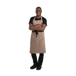 Predpasnik Bavette v svetlo rjavi barvi iz polikotona 711 x 965 mm - Whites Chefs Clothing - Fourniresto
