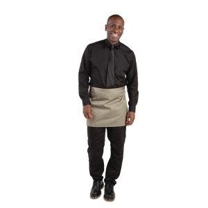 Predpasnik za natakarja, kratka različica, olivno zelen, polikotonski, 373 x 750 mm - Whites Chefs Clothing - Fourniresto