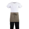 Kratek rjav svetel predpasnik za natakarja iz polikotona 373 x 750 mm - Whites Chefs Clothing - Fourniresto
