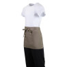 Kratek rjav svetel predpasnik za natakarja iz polikotona 373 x 750 mm - Whites Chefs Clothing - Fourniresto