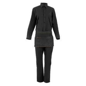 Predpasnik Limonadier Noir Memphis iz bombaža 585 x 305 mm - Chef Works - Fourniresto