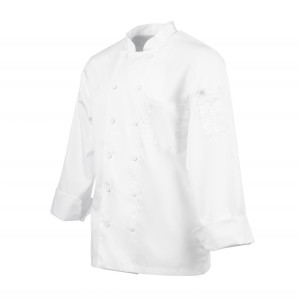 Poznamo belo mešano kuhinjsko jakno s dolgimi rokavi Calgary - velikost XXL - Chef Works - Fourniresto