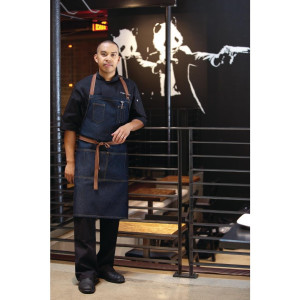 Predpasnik Bavette Indigo Memphis iz bombaža 760 x 865 mm - Chef Works - Fourniresto