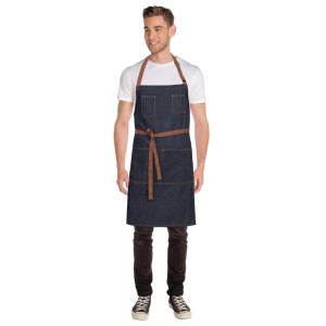 Predpasnik Bavette Indigo Memphis iz bombaža 760 x 865 mm - Chef Works - Fourniresto