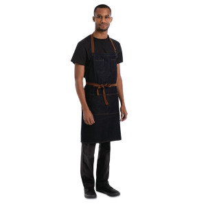 Predpasnik Bavette Indigo Memphis iz bombaža 760 x 865 mm - Chef Works - Fourniresto