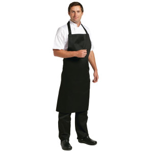 Predpasnik Bavette Noir iz polikotona 900 x 1040 mm - Whites Chefs Clothing - Fourniresto