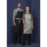 Predpasnik Bavette Denim Noir Southside iz poliestra in bombaža 700 x 1000 mm - Whites Chefs Clothing - Fourniresto