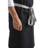 Predpasnik Bavette Denim Noir Southside iz poliestra in bombaža 700 x 1000 mm - Whites Chefs Clothing - Fourniresto
