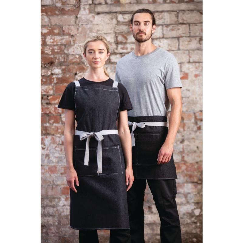 Tablier de Serveur Court Denim Noir Southside 400 x 760 mm - Whites Chefs Clothing - Fourniresto Tablier de Serveur Court Denim Noir Southside 400 x 760 mm - Whites Chefs Clothing - Fourniresto