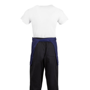 Predpasnik za natakarja, kratek, temno modre barve, iz poliestra/bombaža, 373 x 750 mm - Whites Chefs Clothing - Fourniresto