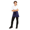 Predpasnik za natakarja, kratek, temno modre barve, iz poliestra/bombaža, 373 x 750 mm - Whites Chefs Clothing - Fourniresto