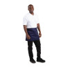 Predpasnik za natakarja, kratek, temno modre barve, iz poliestra/bombaža, 373 x 750 mm - Whites Chefs Clothing - Fourniresto