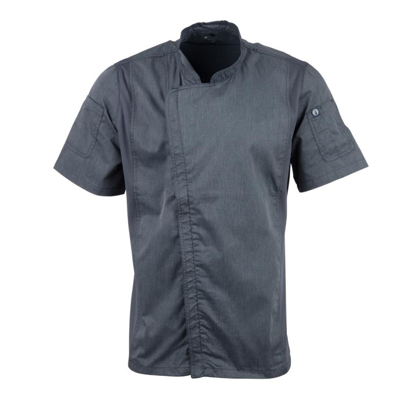 Pulover z mešanimi rokavi in z zadrgo v modri barvi črnila - velikost XS - Chef Works - Fourniresto Pulover z mešanimi rokavi in z zadrgo v modri barvi črnila - velikost XS - Chef Works - Fourniresto