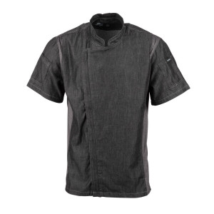 Poznate mešano kuhinjsko jakno iz denim materiala z kratkimi rokavi Urban Delancey - velikost S - Chef Works - Fourniresto.