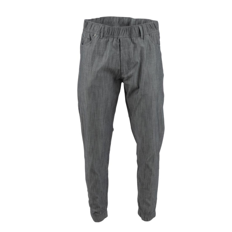 Hlače za kuhanje Jogger s tankimi črnimi in belimi črtami - Velikost L - Chef Works - Fourniresto Hlače za kuhanje Jogger s tankimi črnimi in belimi črtami - Velikost L - Chef Works - Fourniresto