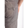 Hlače za kuhanje Jogger s tankimi črnimi in belimi črtami - Velikost XL - Chef Works - Fourniresto