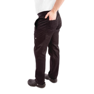 Hlače Slim črne za moške - Velikost XL - Chef Works - Fourniresto