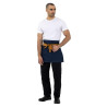 Predpasnik za natakarja iz modrega denim materiala z oker pasom iz bombaža 700 x 430 mm - Whites Chefs Clothing - Fourniresto