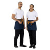 Predpasnik za natakarja iz modrega denim materiala z oker pasom iz bombaža 700 x 430 mm - Whites Chefs Clothing - Fourniresto