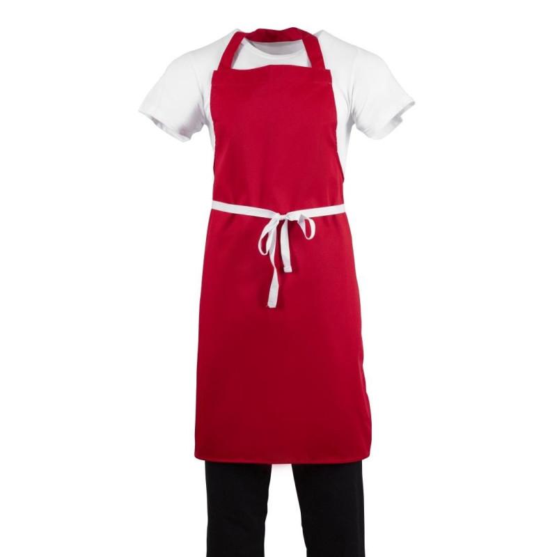Predpasnik Bavette Rouge iz polikotona - Whites Chefs Clothing - Fourniresto Predpasnik Bavette Rouge iz polikotona - Whites Chefs Clothing - Fourniresto