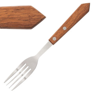 Vilica za meso z leseno ročajem 200 mm - komplet 12 kosov - Olympia - Fourniresto