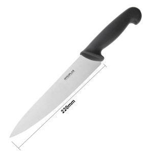 Nož za kuhanje črne barve z 21,5 cm rezilom - Hygiplas - Fourniresto