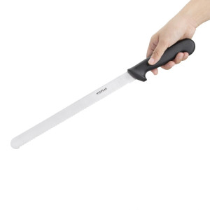 Nož za rezanje z nazobčano črno rezilo 30,5 cm - Hygiplas - Fourniresto