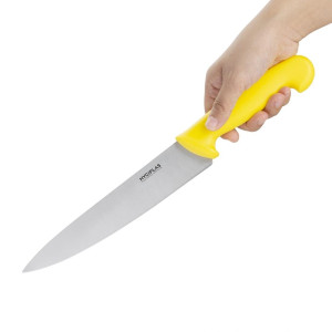 Nož za kuhanje rumene barve, dolžina rezila 21,5 cm - Hygiplas - Fourniresto