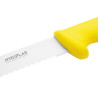 Nož za rezanje rumene nazobčane rezila 25,5 cm - Hygiplas - Fourniresto