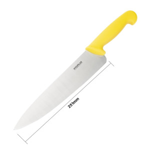 Nož za kuhanje rumene barve, dolžina rezila 25,5 cm - Hygiplas - Fourniresto